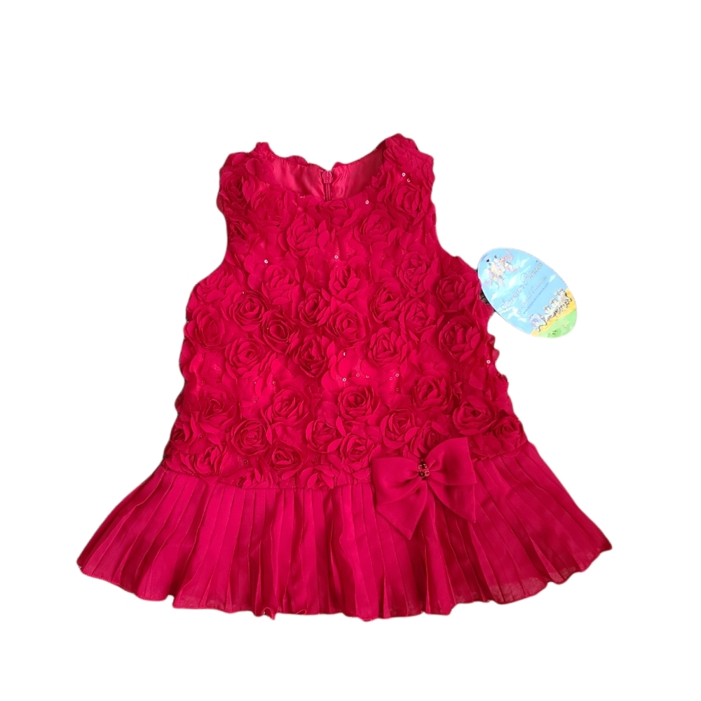 Holiday red baby girls dress 18m. American Princess
